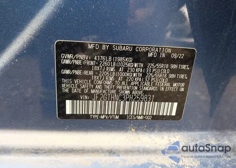 2023 Subaru Crosstrek Limited from USA, damaged, VIN JF2GTHNC3PH259831